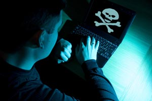 a man on a fraudulent website